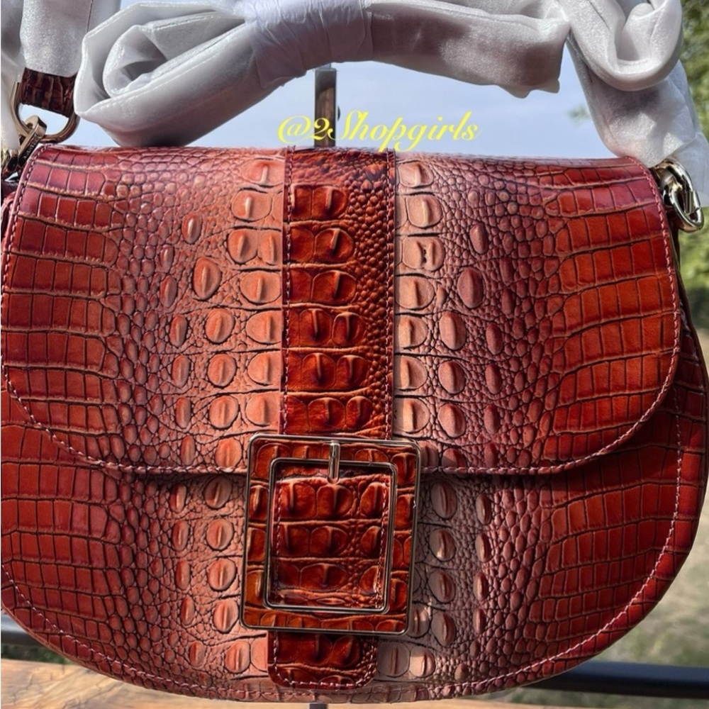 NWT Brahmin CYNTHIA in WHISKEY Ombre Mini Melbourne Shoulder/Crossbody Bag